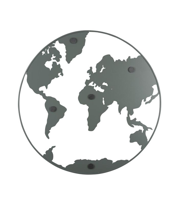 Memobord World Map - Groen - Ø50cm image number 1