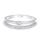 Ring Dames Verlovingsring Eenzaam Sprankelend Met Zirconia Kristallen In 925 Sterling Zilver image number 1