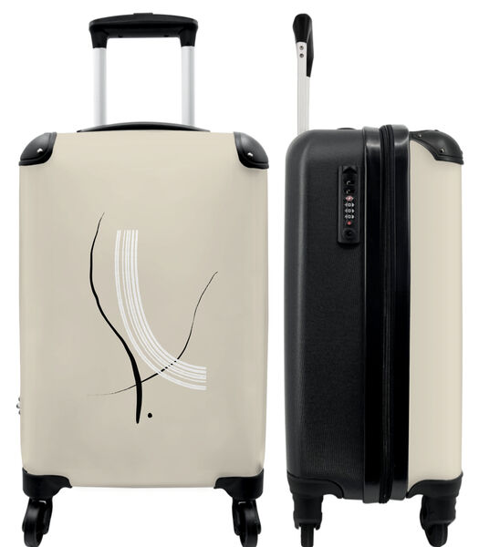 Ruimbagage koffer met 4 wielen en TSA slot (Lijnen - Pastel - Vormen - Design)
