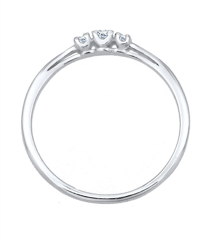 Ring Dames Verlovingsring Diamant (0.06 Ct.) Delicaat In 925 Sterling Zilver image number 2
