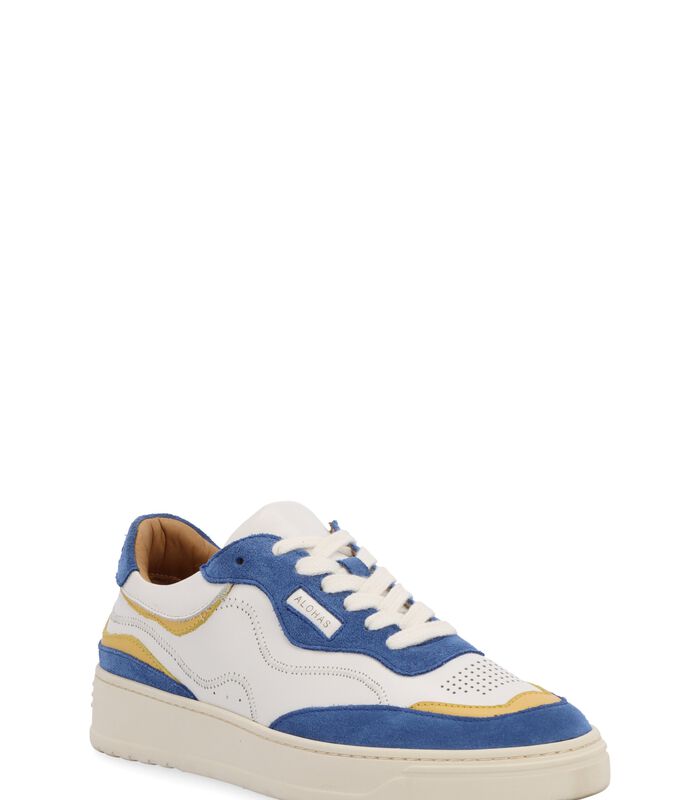 TB.87 - Sneakers wit en blauw leer image number 2