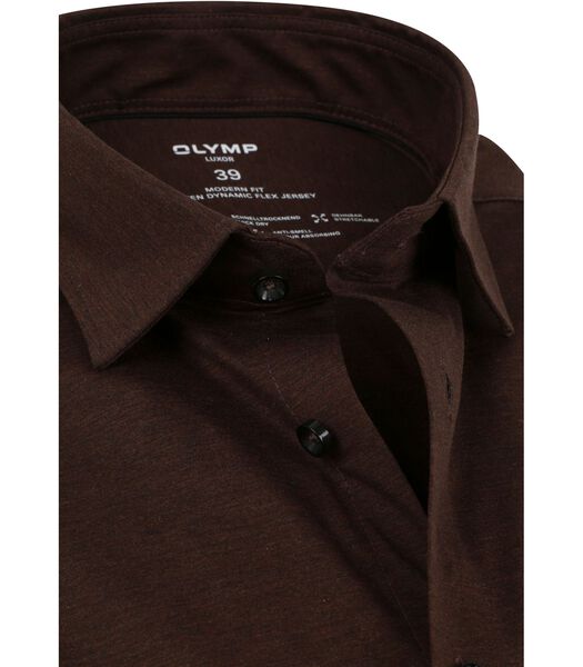 Luxor Overhemd Modern Fit Bruin