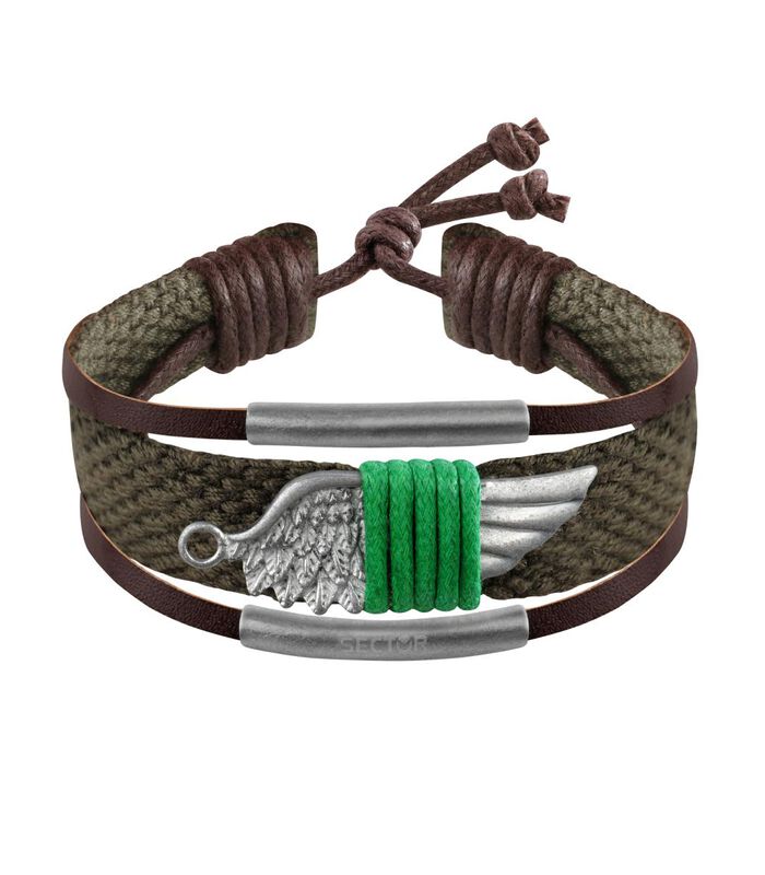 Bracelet en Acier, Coton, Peau RUDE image number 0