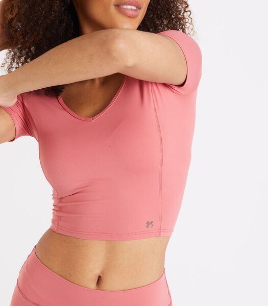 T-shirt de sport rose pour femme Mantra Wellness
