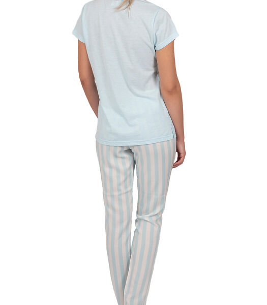Homewear pyjama broek t-shirt Classic Stripes blauw