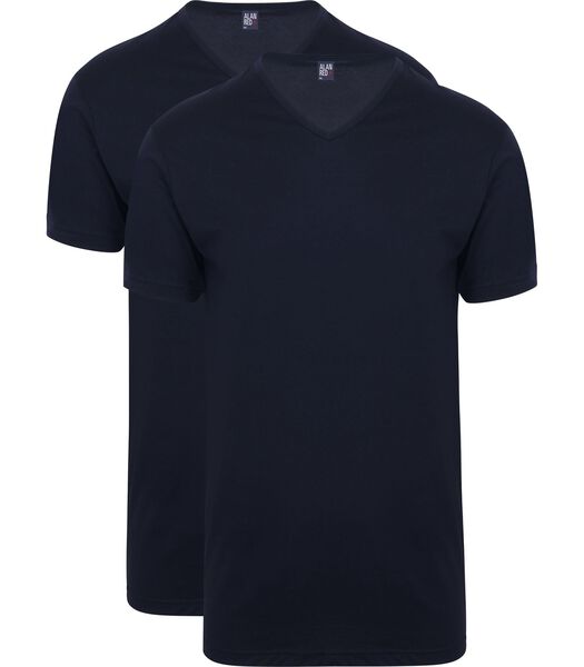 Alan Red T-Shirts Vermont Extra Longs Bleu Marine (Lot de 2)