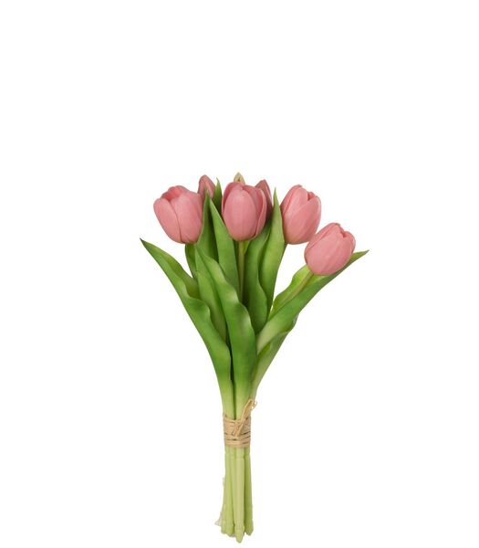 MUNIA -  Bouquet de tulipes artificielles  rose, 7 pièces, petit