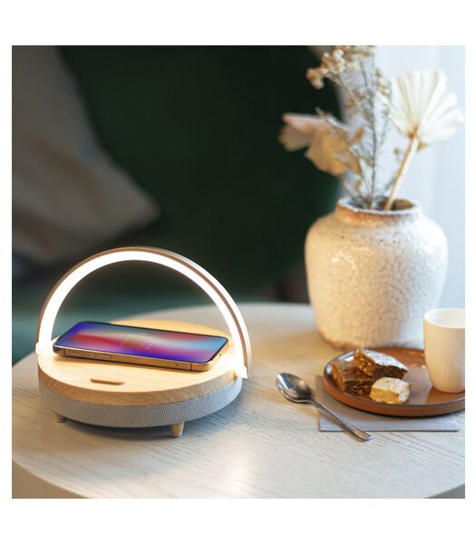 Enceinte LED chargeur induction fast charge