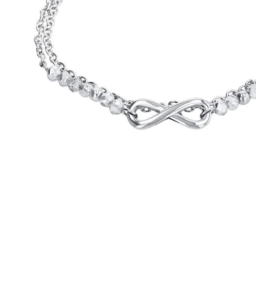 Armband pour dames, acier inoxydable, verre | Infinity