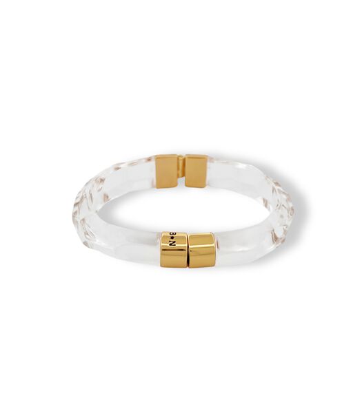 Bracelet - Manchette transparente - Blanc