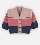 Cardigan tricot, tricolore image number 2