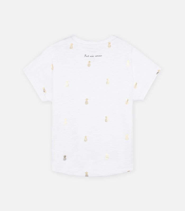 T-shirt ananas goud image number 1