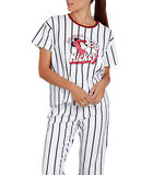 Pyjamabroek t-shirt Mickey Beisbol Disney wit image number 0