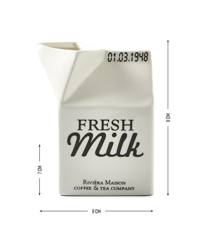 Pichet à lait, pot à lait avec texte - Carton Ja - Blanc - 1 pièce image number 3