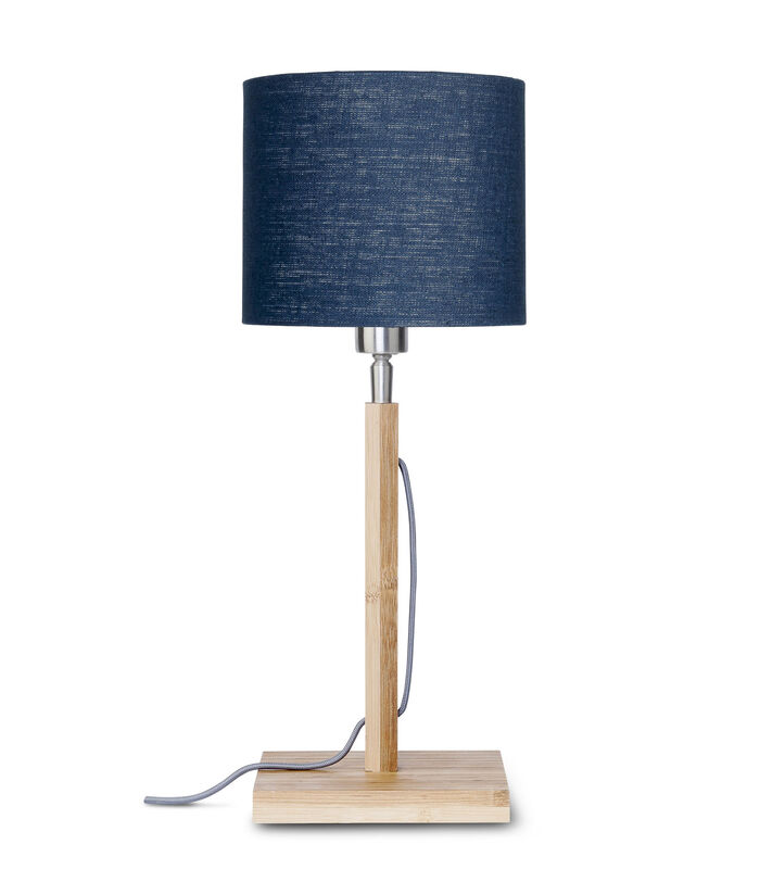Lampe de table Fuji - Bleu/Bambou - Ø18cm image number 0