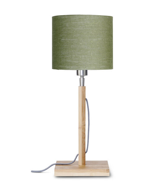 Tafellamp Fuji - Groen/Bamboe - Ø18cm