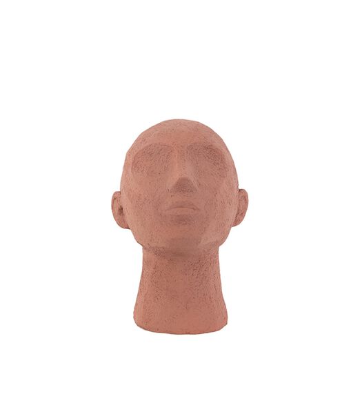 Ornement Face Art Up - Terre cuite Orange - 18,5x16x22,8cm