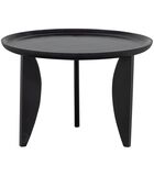 Table d'Appoint - Bois De Manguier - Noir - 40x40x40/47x70x70  - High image number 2