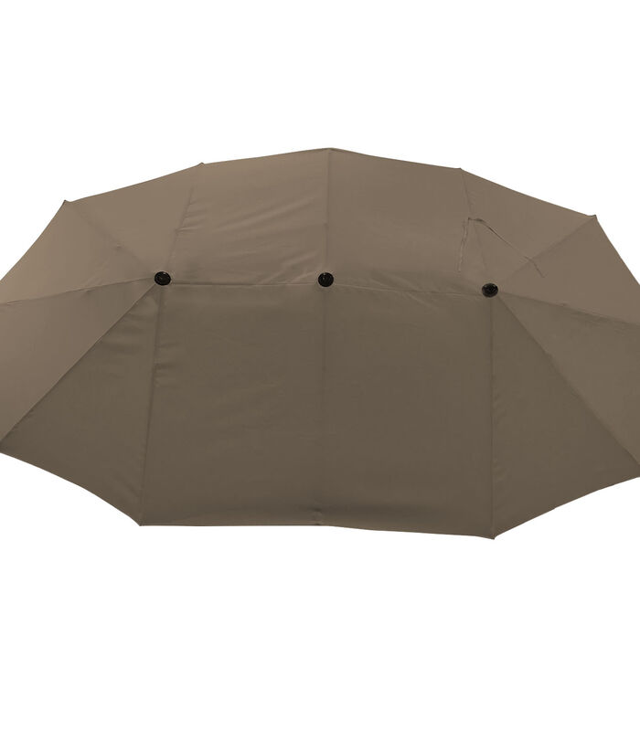 Dubbele paraplu 2x4m LINAI taupe image number 1