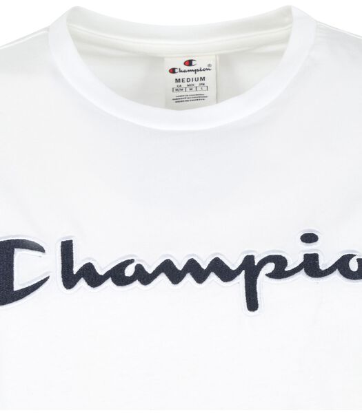 Champion T-Shirt Script Logo Blanc