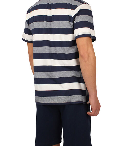 Binnenkleding pyjamashort t-shirt Greece blauw