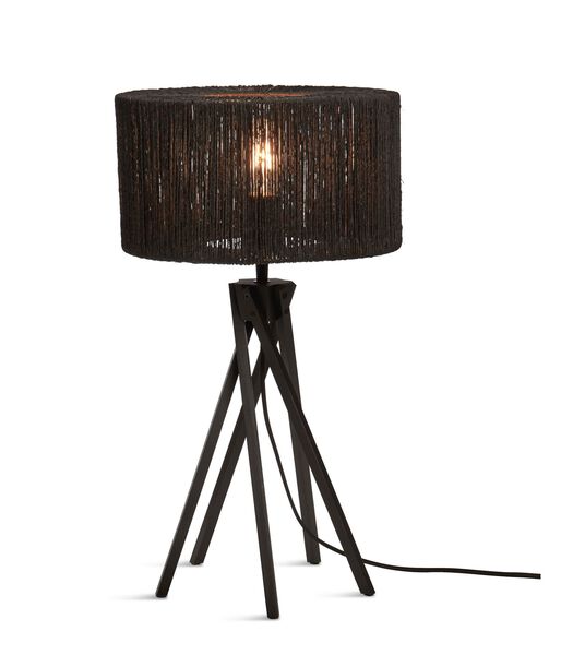 Lampe de Table Iguazu - Jute/Bambou Noir - Ø30x45cm