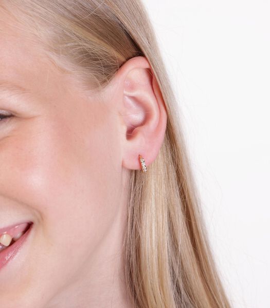 Enfants - Boucle d'oreille avec placage - Zircone