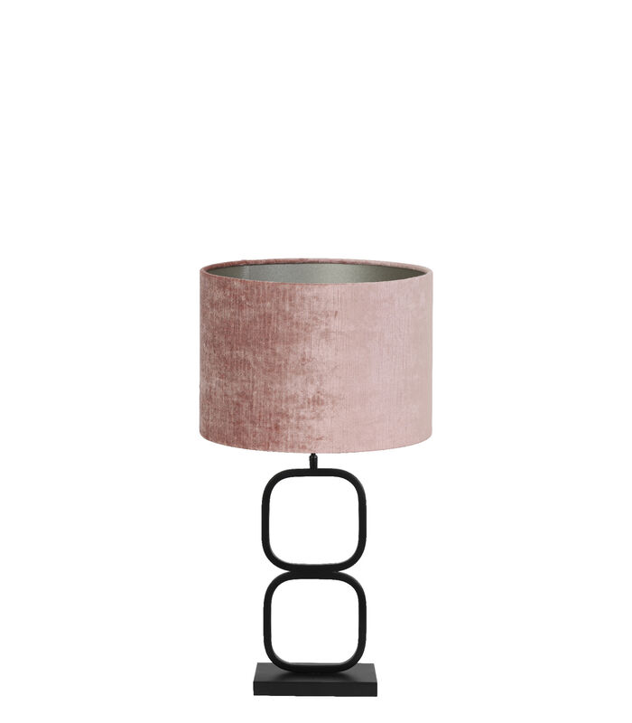 Tafellamp Lutika/Gemstone - Zwart/Oud roze - Ø30x67cm image number 0
