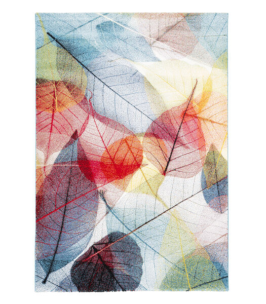 Vloerkleed Designer Faro Tropisch Kleurrijke Bladeren