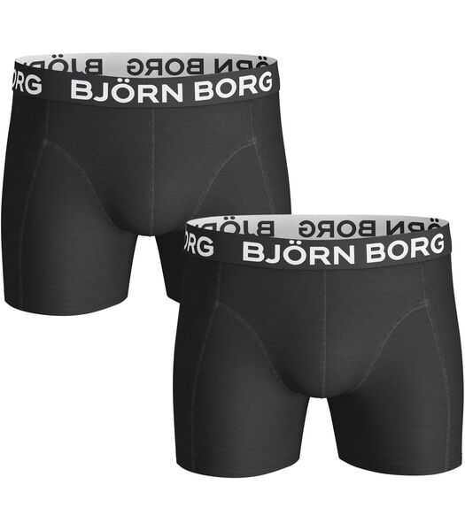 Bjorn Borg Boxers Lot de 2 Noir Solide