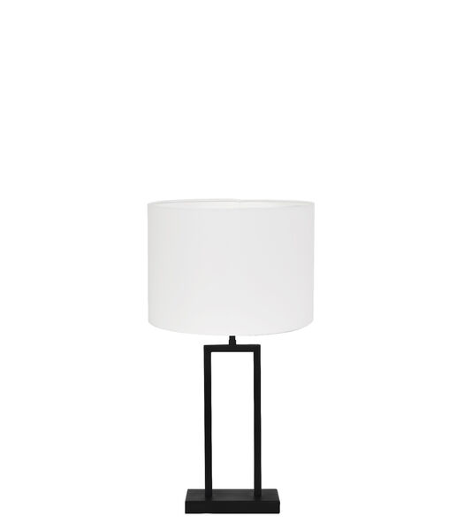 Lampe de table Shiva/Polycotton - Noir/Blanc - Ø30x62cm