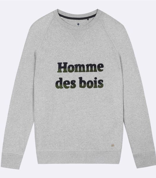 DARNEY sweater voor mannen met opschrift Homme des Bois