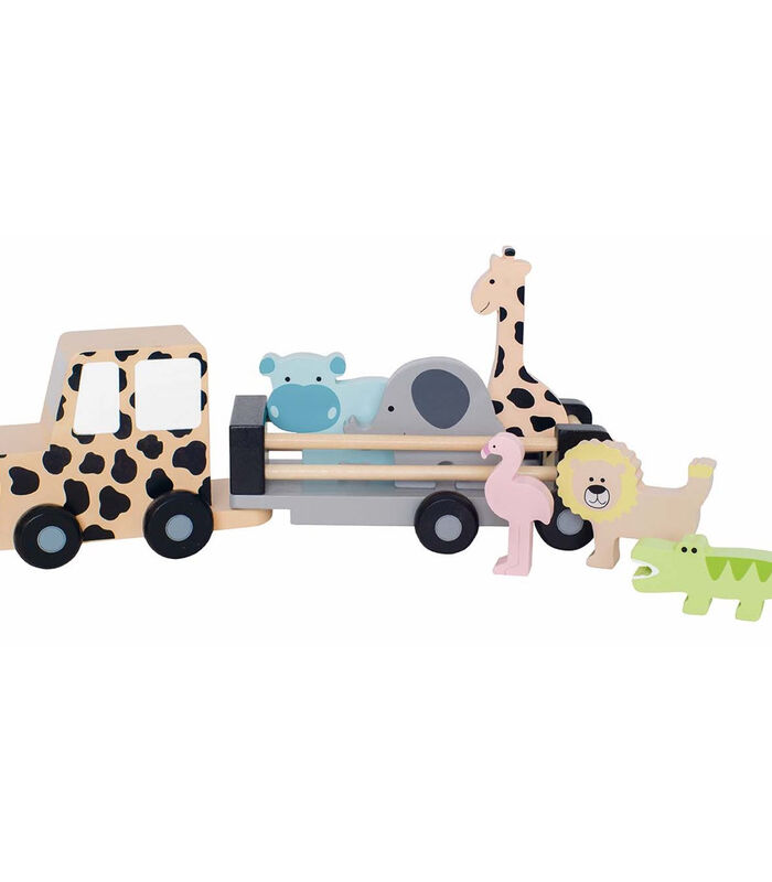 Houten speelgoed Grote Jeep Safari Car image number 0