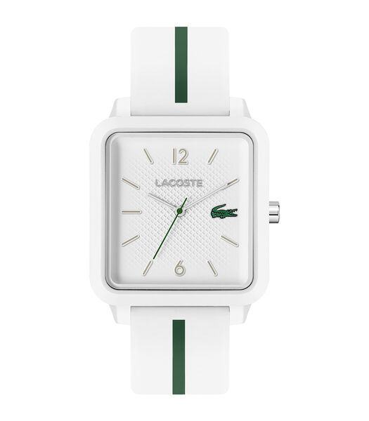 Horloge met  wit silicone armband wit 2011251