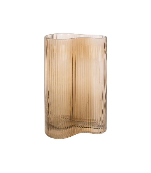 Vase Allure Wave - Marron sable - 9,5x27cm