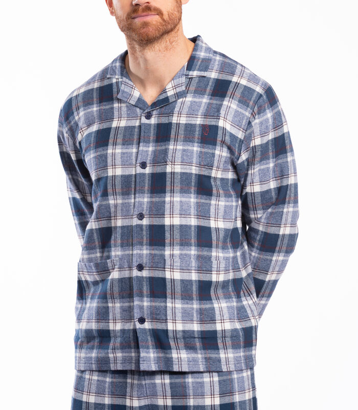 Pyjama lange mouwen lange broek doorknoop PAT image number 1
