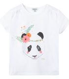 T-shirt met korte mouwen en panda-print image number 0
