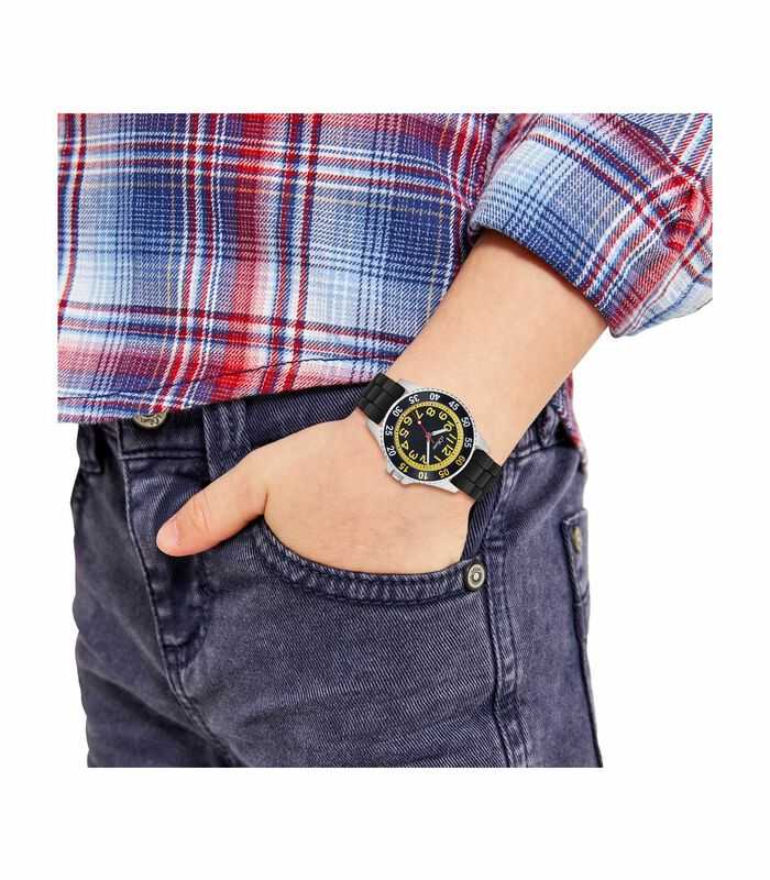 Quartz horloge voor jongens, roestvrij staal | silicone image number 2