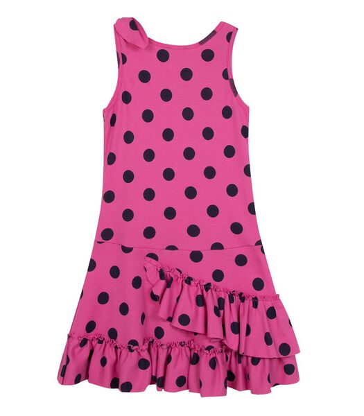Mouwloze jurk met polka dots