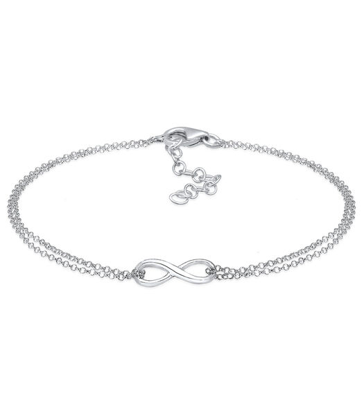Bracelet Femmes Infinité Tendance Symbole En Argent Sterling 925