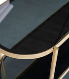 Table d'Appoint - Métal/Verre - Antique Brass - 90x120x38 - Smokey Une image number 3