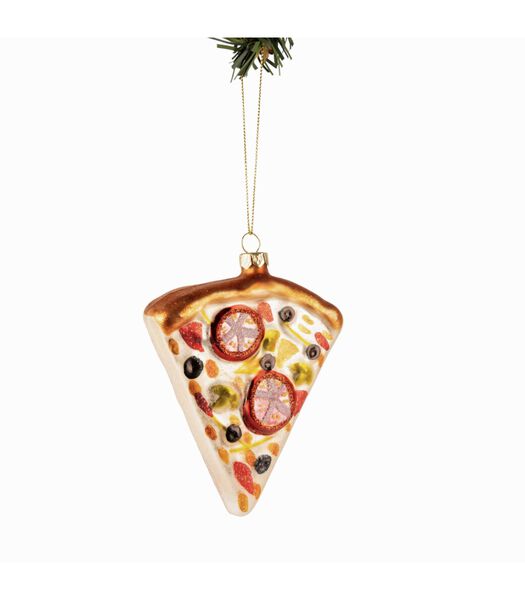Kerstbal Pizza 12 cm