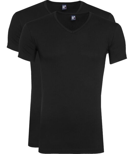 Oklahoma T-Shirt Stretch Zwart (2-Pack)