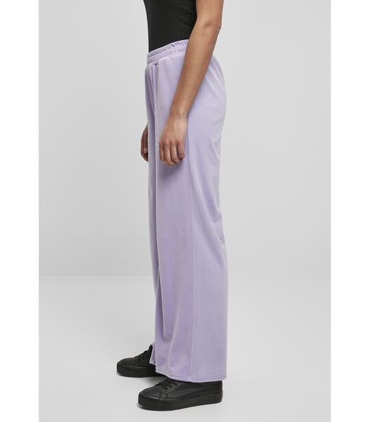Pantalon femme high waist straight velvet