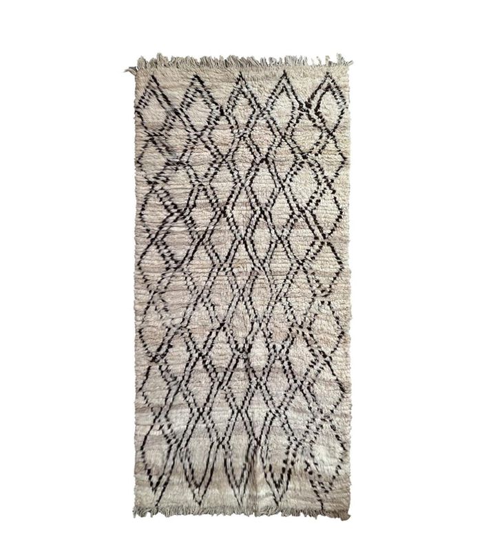 Tapis de couloir Berbere marocain pure laine 96 x 220 cm image number 0