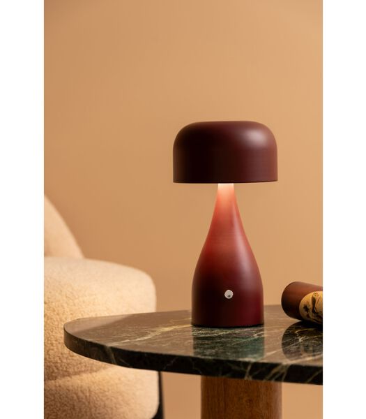 Lampe de Table Calor LED - Rouge - 12.5x12.5x24cm