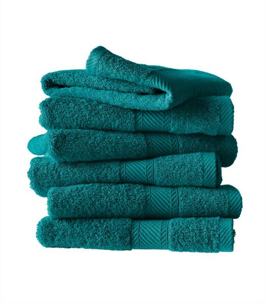 6 serviettes de bains Hélène lake green