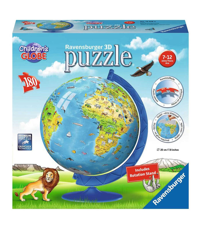 3D puzzel XXL Kinder Werelbol engelstalig - 180 stukjes image number 2