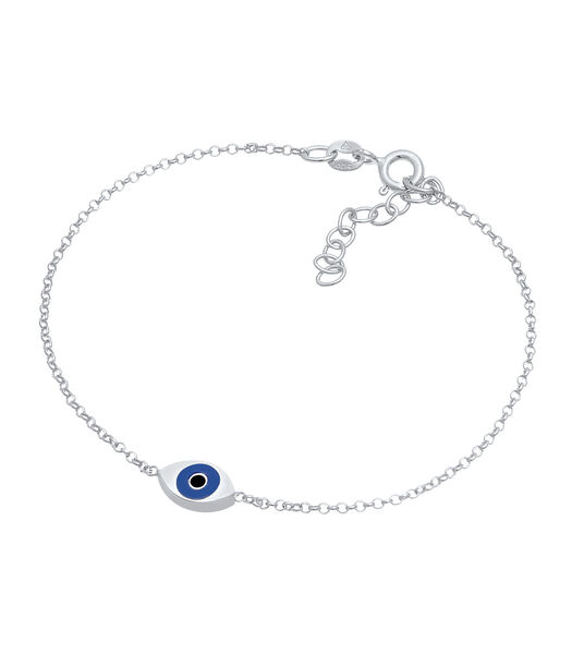 Bracelet Femmes Symbole Evil Eye Tendance Collier À Pois Avec Émail En Argent Sterling 925