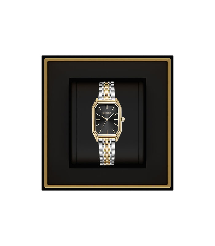 Isabell Dames Horloge - Zwart Goud Zilver - 28mm image number 4